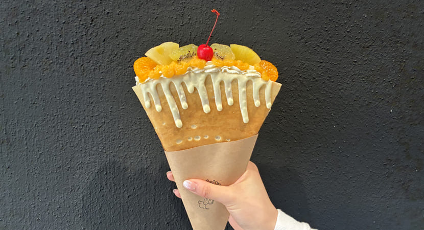 クレープとエスプレッソと堀江のデッキ